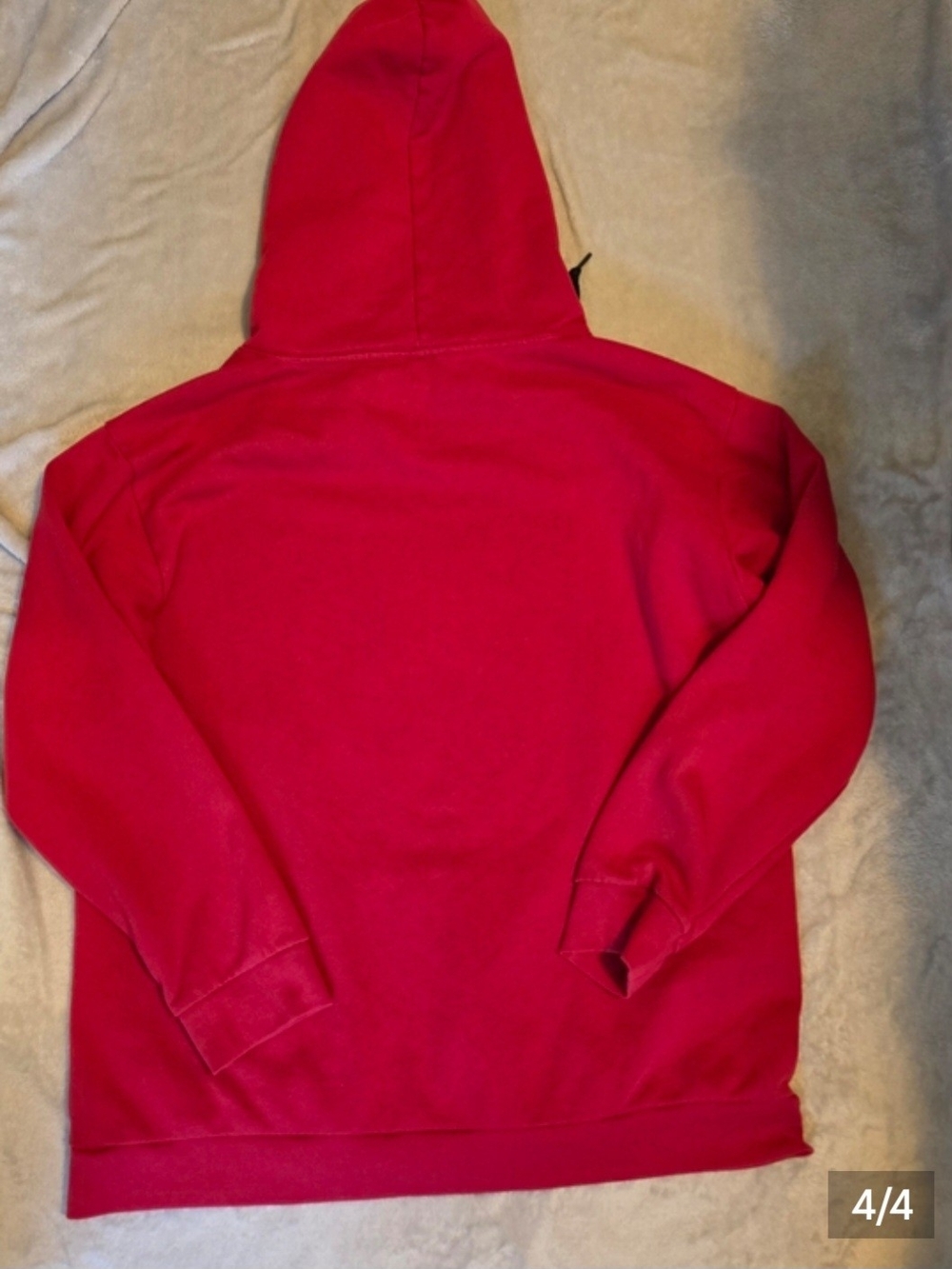 PINK Victoria's Secret Logo Hoodie Sweatshirt - Red and Light Pink - Picture 2 of 9